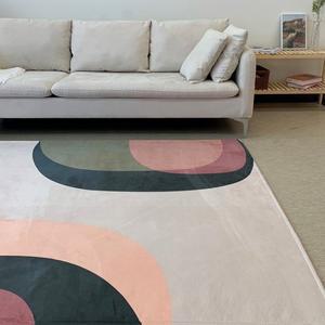 [기타]고급 극세사 드로잉 디자인 논슬립 대형 아트카페트 사계절 워셔블 논슬립 국내제작 거실 러그