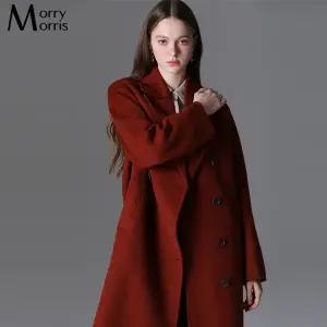 러스트 와이드카라 더블 핸드메이드 울코트