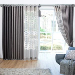 [지나송]루비온 아일렛 암막커튼(620x230)+고주파커튼(봉 끈 후사고리)