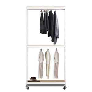 이동식행거 트롤리 스탠드옷걸이 시스템행거 3단2봉 900 x 500 x 2100