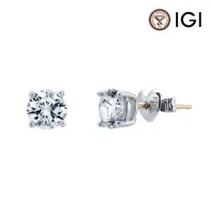 [한국금다이아몬드] 14k 5부 랩 다이아몬드 귀걸이 4프롱 IGI D VS1