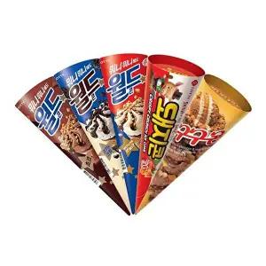 [롯데웰푸드]콘류 아이스크림 5종 24개 골라담기 월드콘 구구콘 돼지콘 등