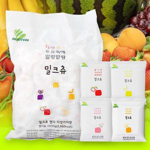 짐승용량 하오리위안 밀크츄 5가지맛 1kg+70g 4가지 맛 약 314개