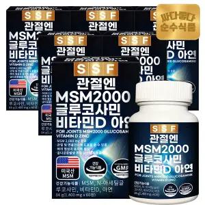 순수식품 관절 MSM 2000 글루코사민 비타민D 비타민디 엠에스엠 6박스(360정)