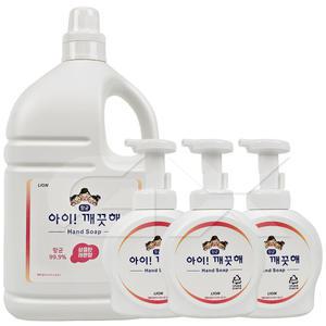 아이깨끗해 대용량 핸드워시 리필 손세정제 4L + 공용기490ml 3개