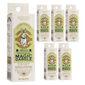 쓰리세컨즈 매직가글 고체 치약 휴대용 구강청결제 그린티민트 108정(18정 6개입)