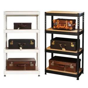 튼튼한 통기둥 국산 철제선반 800 4단(높이 1500) 스마트랙 다용도 팬트리 앵글 선반