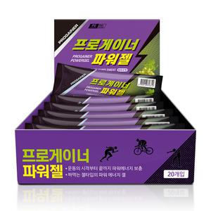 프로게이너 파워젤 청포도(1박스/20포) 에너지젤 마라톤 철인3종 등산 자전거 라이딩 골프포도당