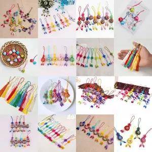 매듭 모음 전통 노리개 복주머니 고리형 장신구 노리개 수술 한복 소품 장식 보자기 선물 포장