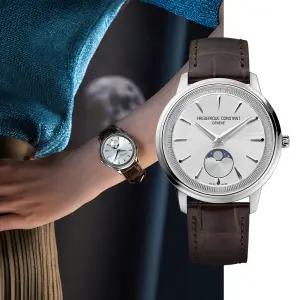 [선물 6종] 3년보증 백화점AS 프레드릭 콘스탄트 FC-206S3S6 클래식 문페이즈 남녀공용 가죽시계