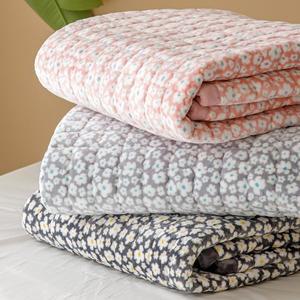 [바숨] 플라워 5mm 겨울 극세사 침대패드 겸 카페트 슈퍼싱글 SS