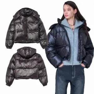 [행텐][모다춘천]여성 후드 디터쳐블 크롭 덕다운 푸퍼_블랙 10490-113-812-49_CC