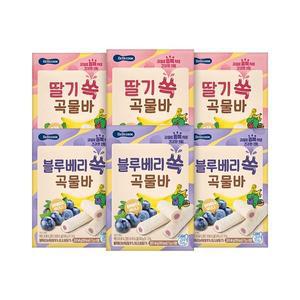 [베베쿡]과일 쏙 곡물바 6개(딸기/블루베리)