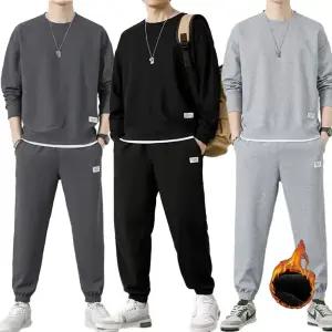 기모 트레이닝복 세트 남자 상하 츄리닝 와플 맨투맨 조거팬츠 운동복