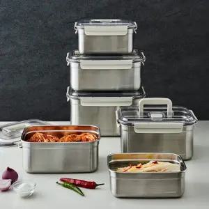 락앤락 숨쉬는 스텐 김치통 정사각/직사각 밀폐용기 스텐용기