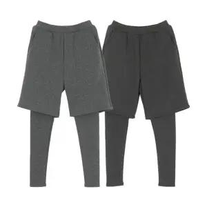 밍크털기모 5부 반바지레깅스 겨울보온융 밴딩팬츠