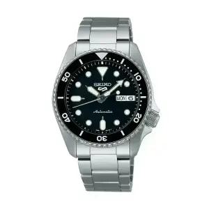 세이코 남성 남자 블랙 실버 오토매틱 메탈시계 SRPK29K1