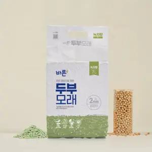 [6개세트] 바른두부모래 녹차향 7L 고양이 모래