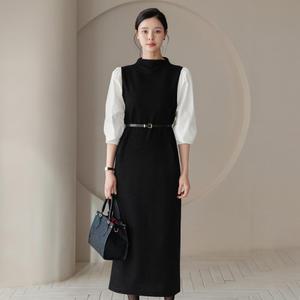 [시크라인] (~XL까지) 마인드 셔츠 니트 벨트 원피스 겨울 오피스룩 하객룩 연말룩 모임룩 파티룩 빅사이즈