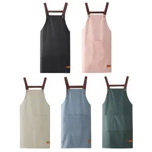 베이직 앞치마 방수 H형 폴리에스테르 주방 카페 바리스타 어린이집 식당 ODM-APRON05