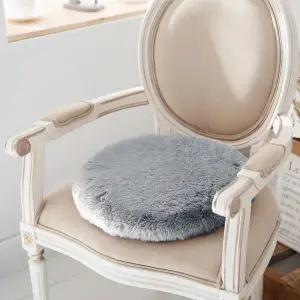 원형 푹신 털방석 극세사 의자 쿠션