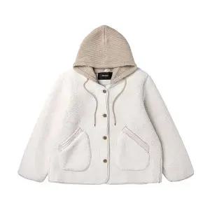 [애드호크]여성 후드 디테쳐블 양털 뽀글이 플리스 재킷 HZBUJ61_CA