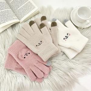 귀요미 겨울 여성 니트 손가락장갑 스마트폰터치 데일리 캐주얼 방한용품