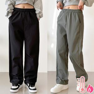 [롱&숏/XL] 기모 크런치 와이드 허리밴딩 가볍고 따뜻한 겨울바지 베이직 데일리 남녀공용