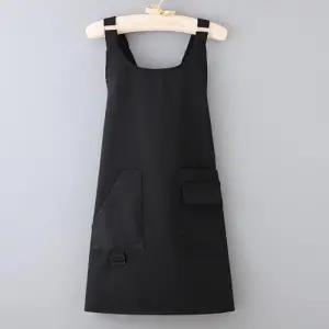 오르모 심플한 블랙 앞치마 어린이집 유치원 카페 앞치마