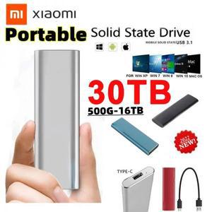 3.0 USB 메모리 3.2 드라이브 대용량 C타입 귀여운 Xiaomi-오리지널 SSD 1 테라바이트 2 500GB 30 4 8 외장