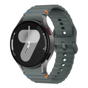 갤럭시워치 7 6 5 4 프로 클래식 스티치 스포츠 밴드 실리콘 스트랩 다크그레이