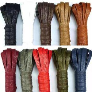 신발끈 플랫 왁스 끈 0.7cm 너비 가죽 캐주얼 마틴 부츠 하이탑