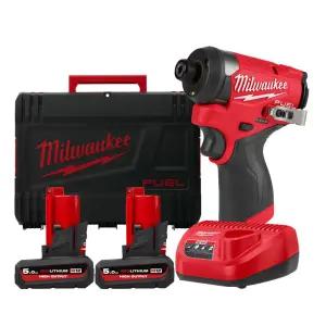 밀워키 M12 FID2-502X 충전 임팩 드라이버 12V 5.0Ah 고출력 배터리 2개 세트