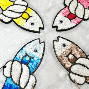 하비코 펄프클레이 액막이 명태 도어벨 4인용 DIY 행운 늘봄 방과후 어르신 미술 수업 학교