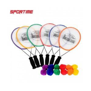 스포타임 라켓룬 풀세트 라켓 6개 솜털공 12개입 포함 라켓운동입문 공튀기기 풍선패스 RacqaLoon
