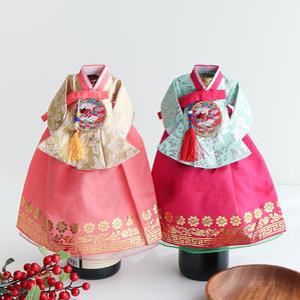 중전 한복인형 전통 와인커버(금은사)Y