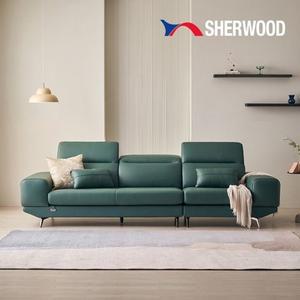 [쉐우드]말로 3.5인용 이태리 천연통가죽 소가죽 헤드틸팅 기능성 소파