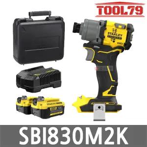 스탠리 SBI830M2K 충전 임팩 드라이버 20V MAX 4.0Ah 배터리 2개 FATMAX 3단속도조절 브러쉬리스 무선
