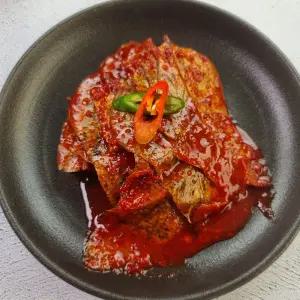 양념 장아찌 노란콩잎 500g 단풍 콩잎
