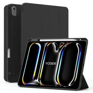 [요거]실리콘 케이스 애플펜슬 수납 스마트 커버 블랙 아이패드 에어 27.6cm(11인치) M3 7세대