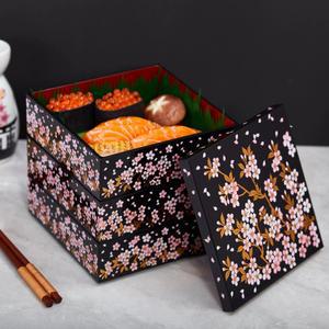 일본 사각 도시락 벚꽃 찬합 찬기 돈부리그릇 일식