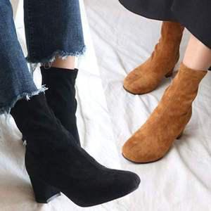 여성 미들 부츠 슈즈 여자 앵클 부츠 털 신발 미들힐