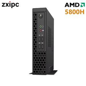 ZXIPC 미니 PC 라이젠 AMD R7 4700U 5800H R5 6600H 4600U 듀얼 디스플레이 4K HD DDR4 NVMe WIFI6 미니 비