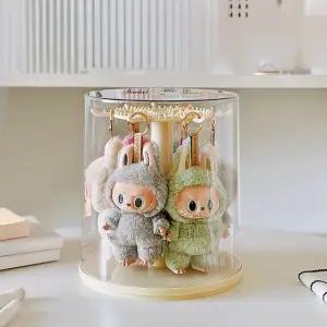 투명 아크릴 회전형 인형키링 보관함