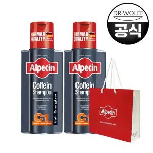 [쇼핑백 포함]  카페인 샴푸 C1 (모발 강화) 250ml X 2