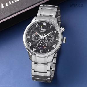 AP1050-81E 에코드라이브 사파이어 글라스 블랙 문페이즈 남자 메탈 시계 c