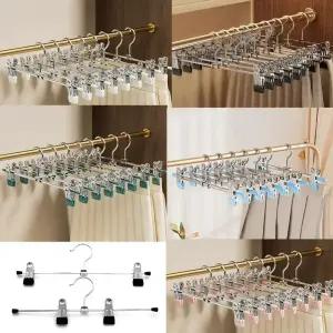 논슬립 바지걸이 10p 기본형 집게 코팅 치마 바지 옷걸이