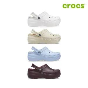 [크록스 정품] 클래식 플랫폼 라인드 클로그 여성 털샌들 207938 4종 택1