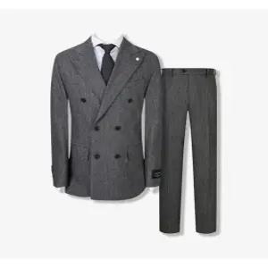 헤링본 피크드 더블 수트 세트 그레이 (PHJAX2125PHPAX2225)