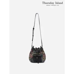 [써스데이아일랜드]플라워 자카드 스트링백 T236MBP133W _P402544272